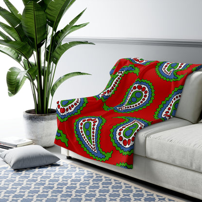 Namibia Retro Paisley Blanket Throw