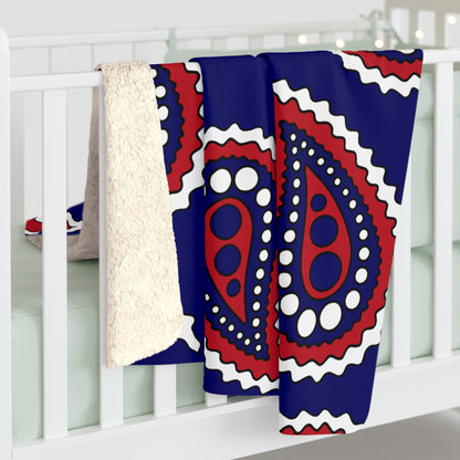 American Samoa Retro Paisley Blanket Throw