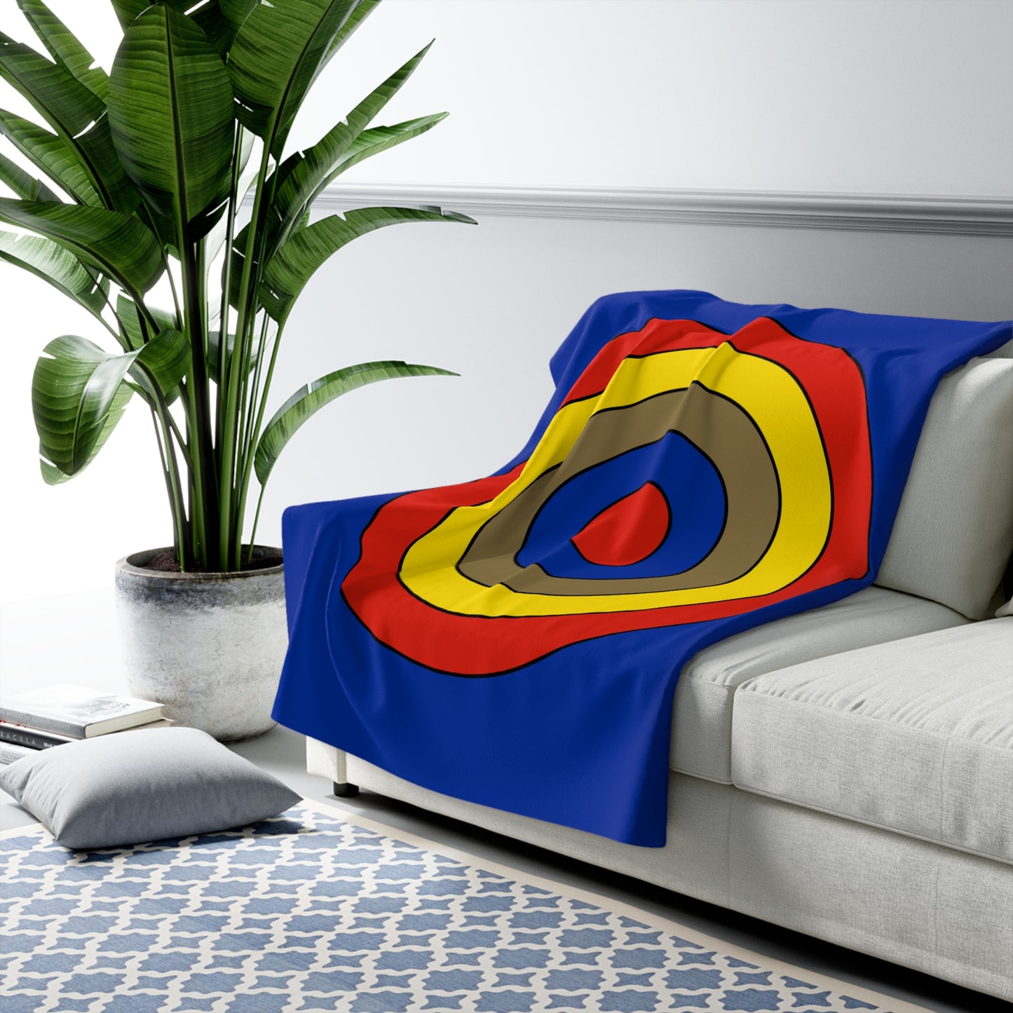 Moldova Retro Target Blanket Throw