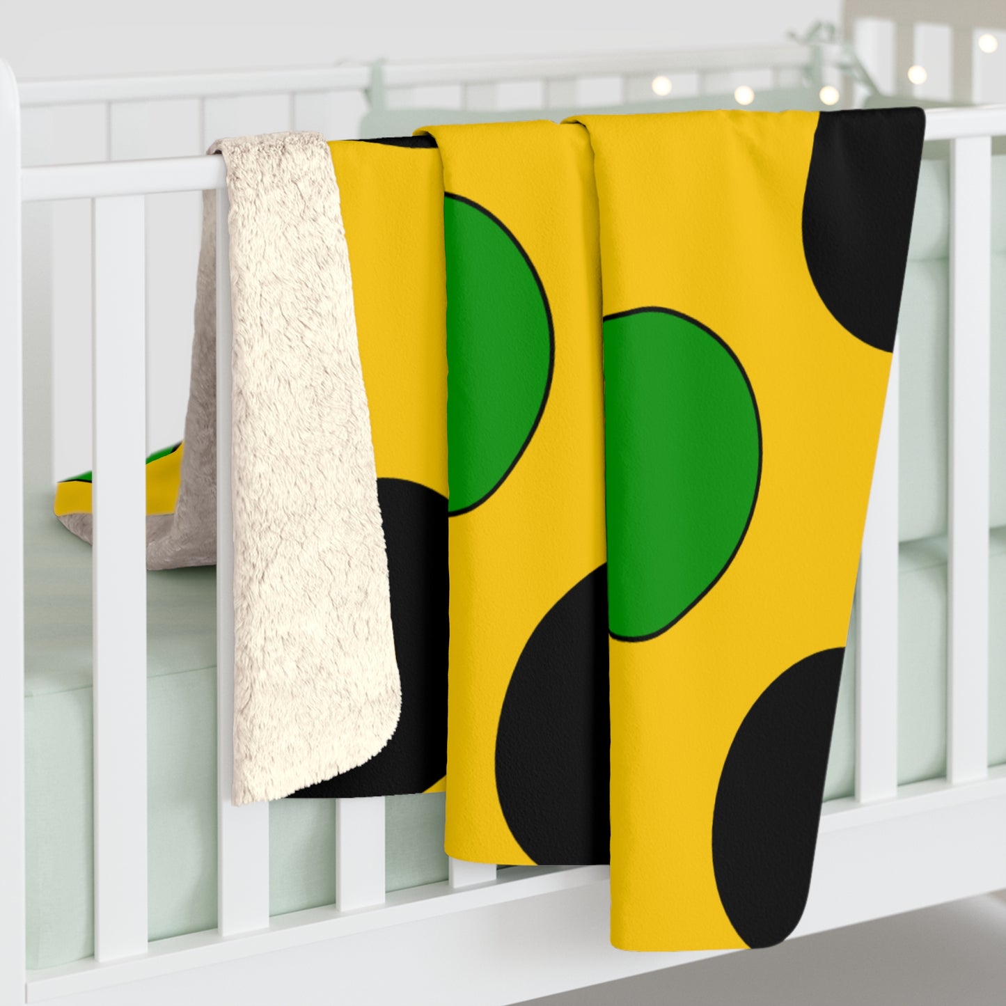 Jamaica Retro Polka Dots Blanket Throw