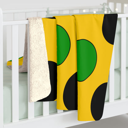 Jamaica Retro Polka Dots Blanket Throw