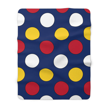Turks And Caicos Islands Retro Polka Dots Blanket Throw
