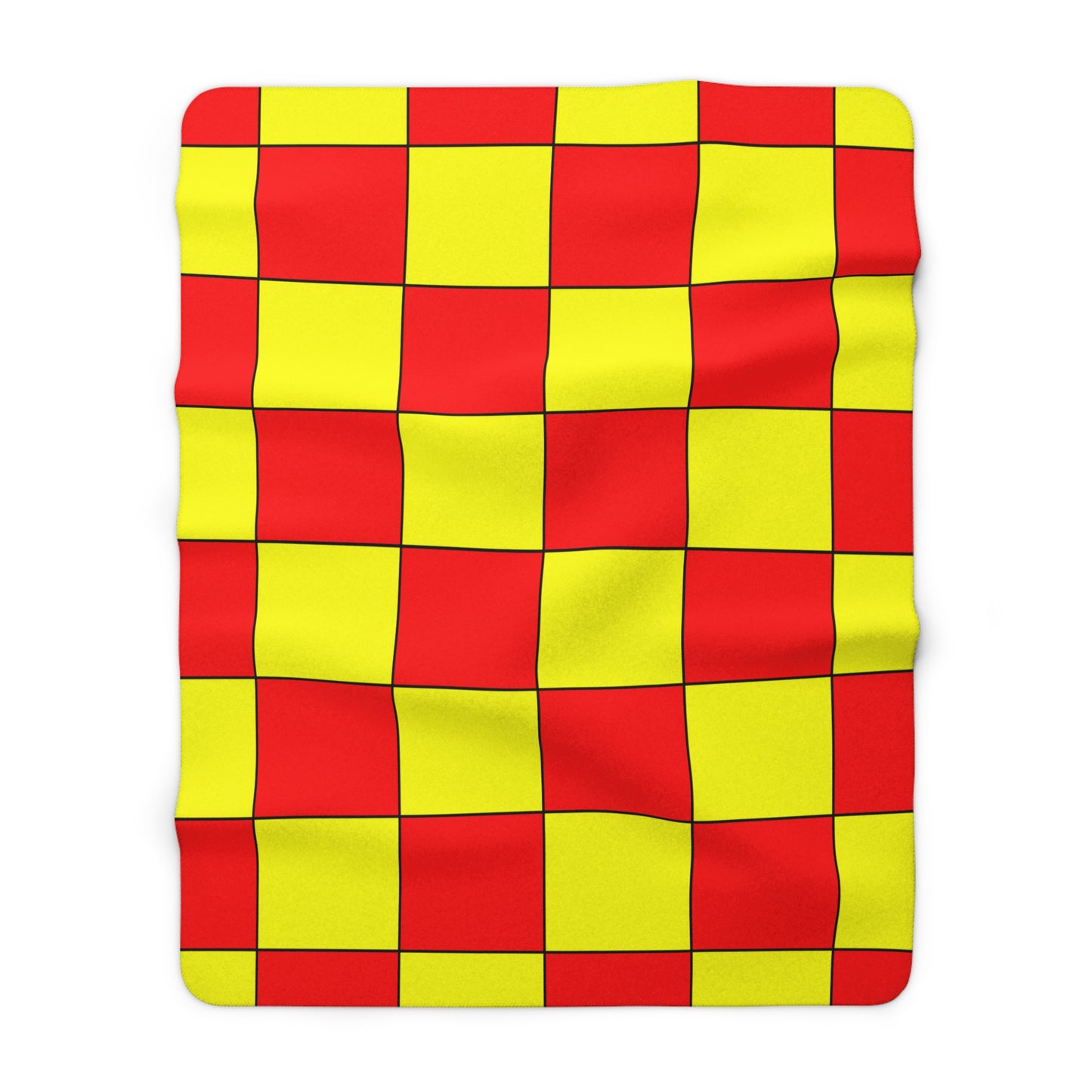 Red, Yellow Retro Check Blanket Throw