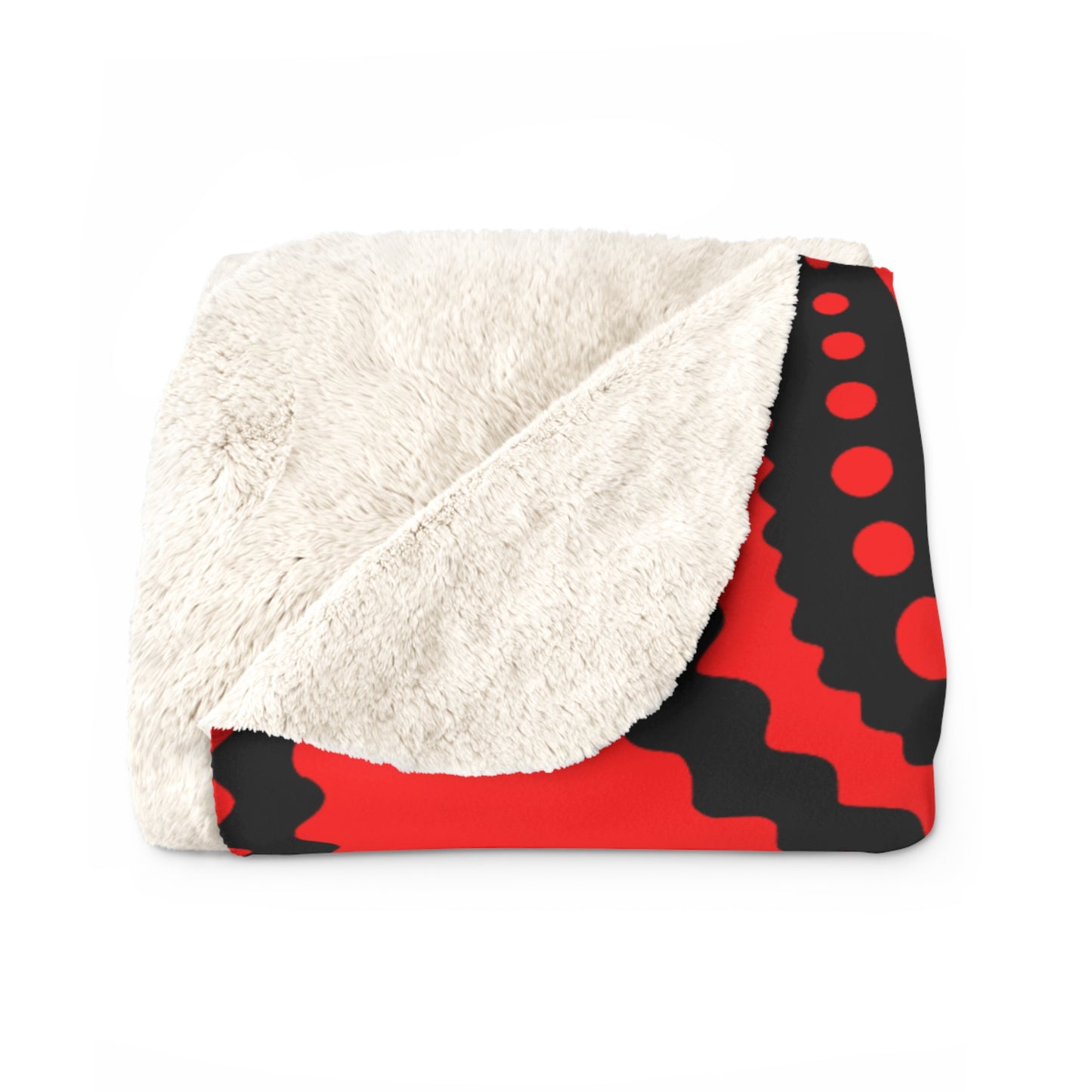 Red, Black Retro Paisley Blanket Throw