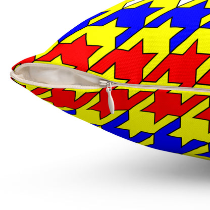 Central African Republic Retro Houndstooth Cushion Pillow
