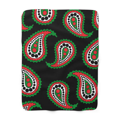Palestine Retro Paisley Blanket Throw