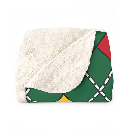 Ghana Retro Argyle Blanket Throw