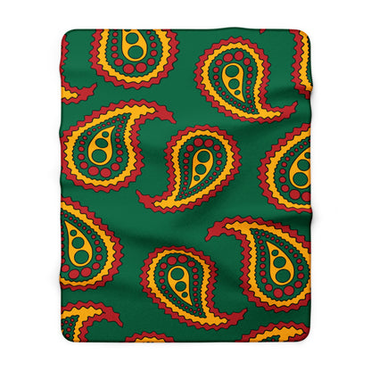 Lithuania Retro Paisley Blanket Throw