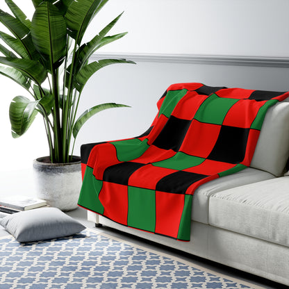 Malawi Retro Check Blanket Throw