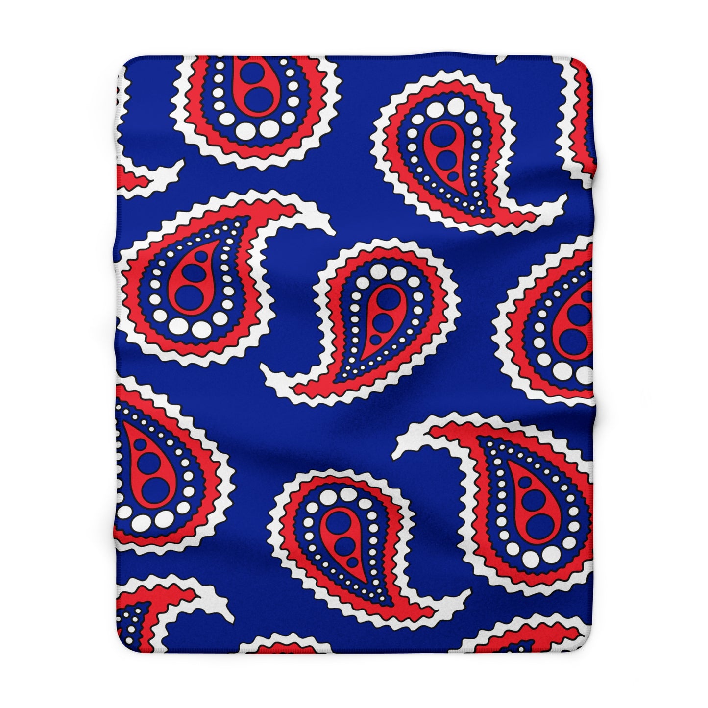 French Southern Territories Retro Paisley Blanket Throw