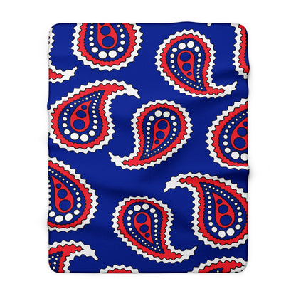 French Southern Territories Retro Paisley Blanket Throw