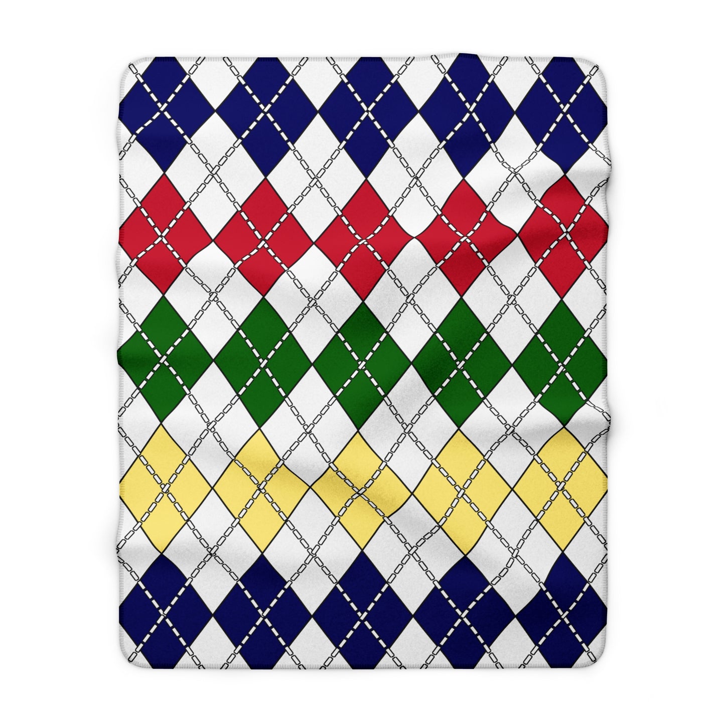 Diego Garcia Retro Argyle Blanket Throw