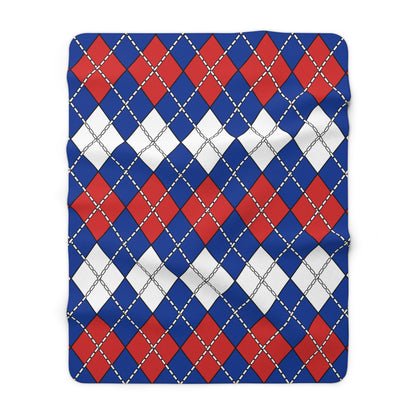 Iceland Retro Argyle Blanket Throw