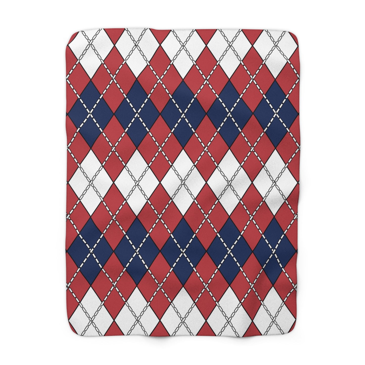 United States Minor Outlying Islands Retro Argyle Blanket Throw