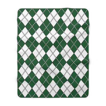 Saudi Arabia Retro Argyle Blanket Throw
