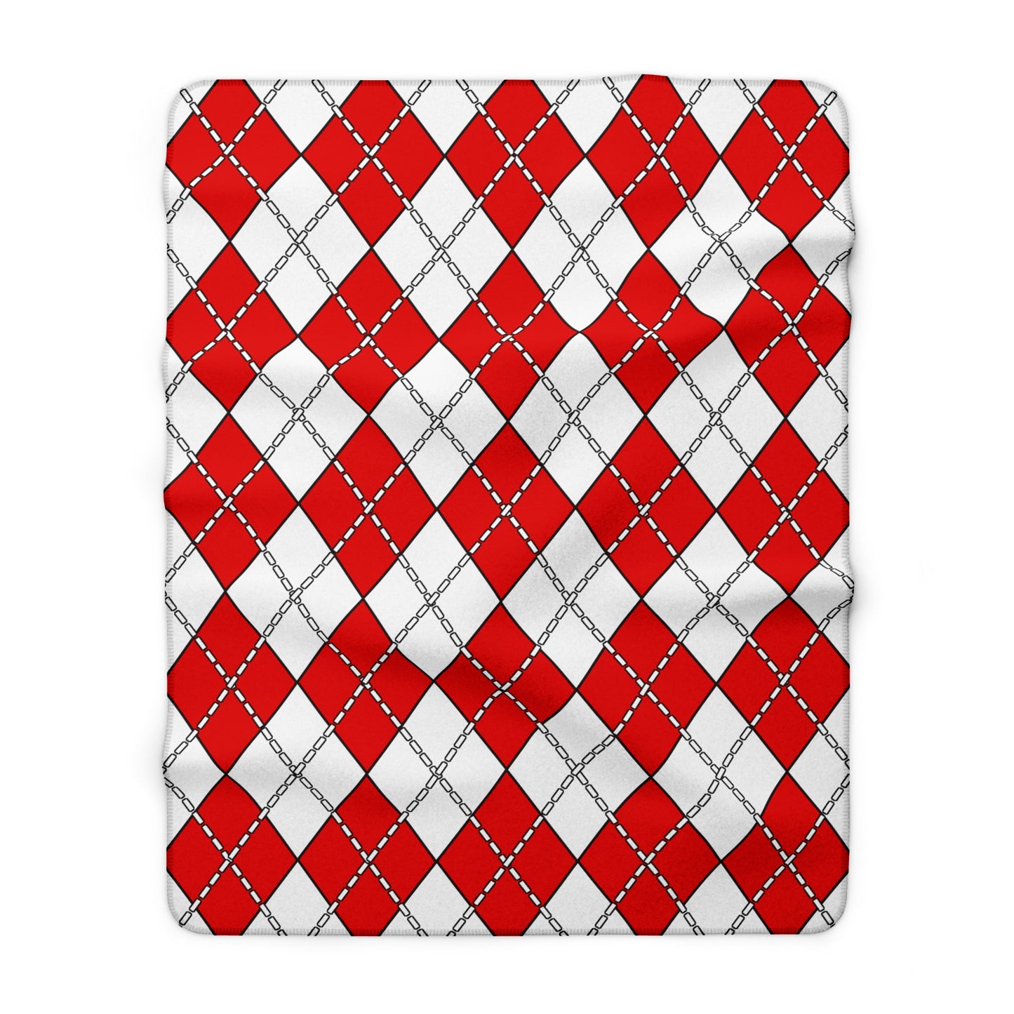 Singapore Retro Argyle Blanket Throw