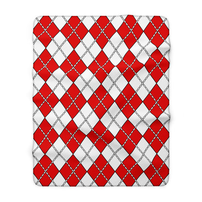 Singapore Retro Argyle Blanket Throw