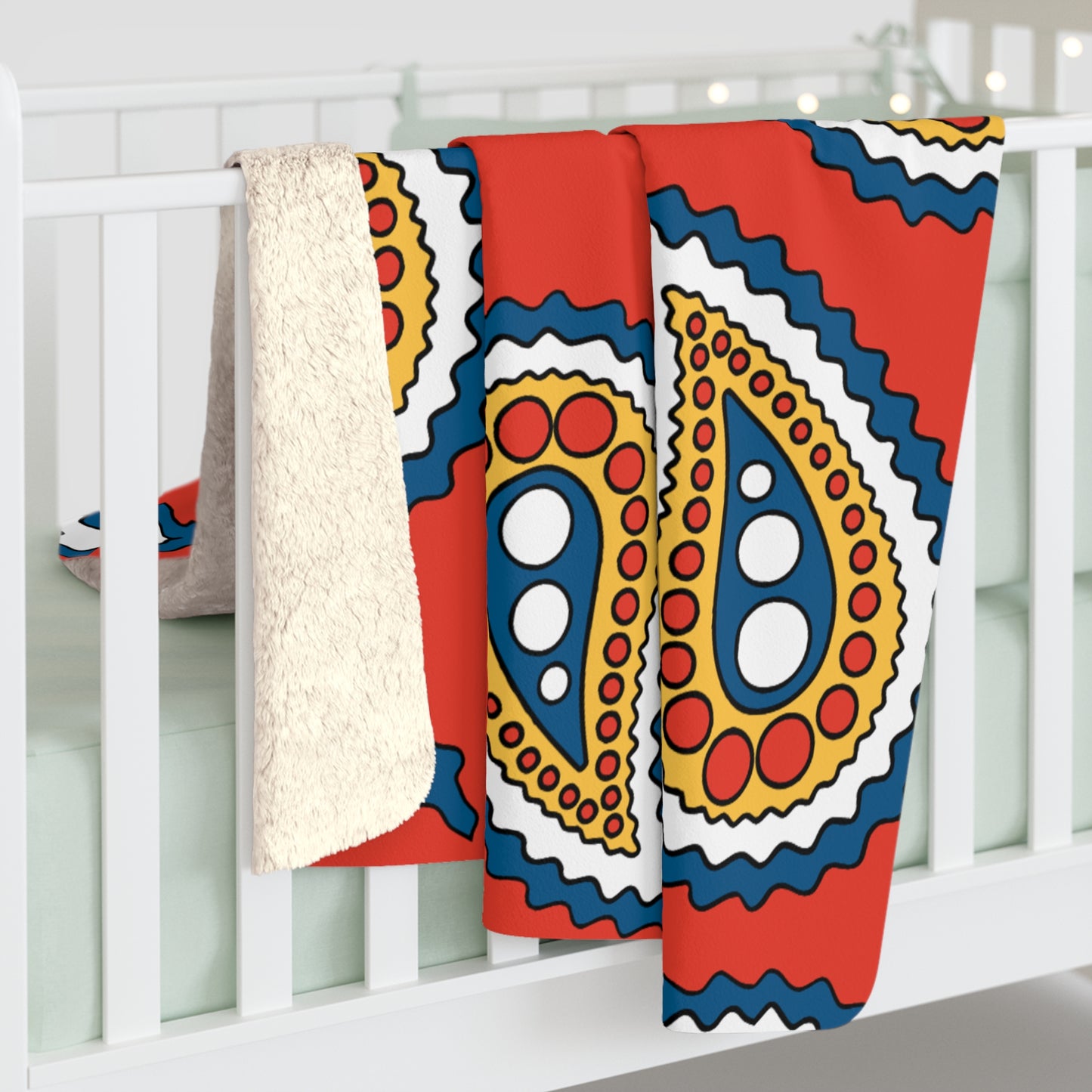Kiribati Retro Paisley Blanket Throw