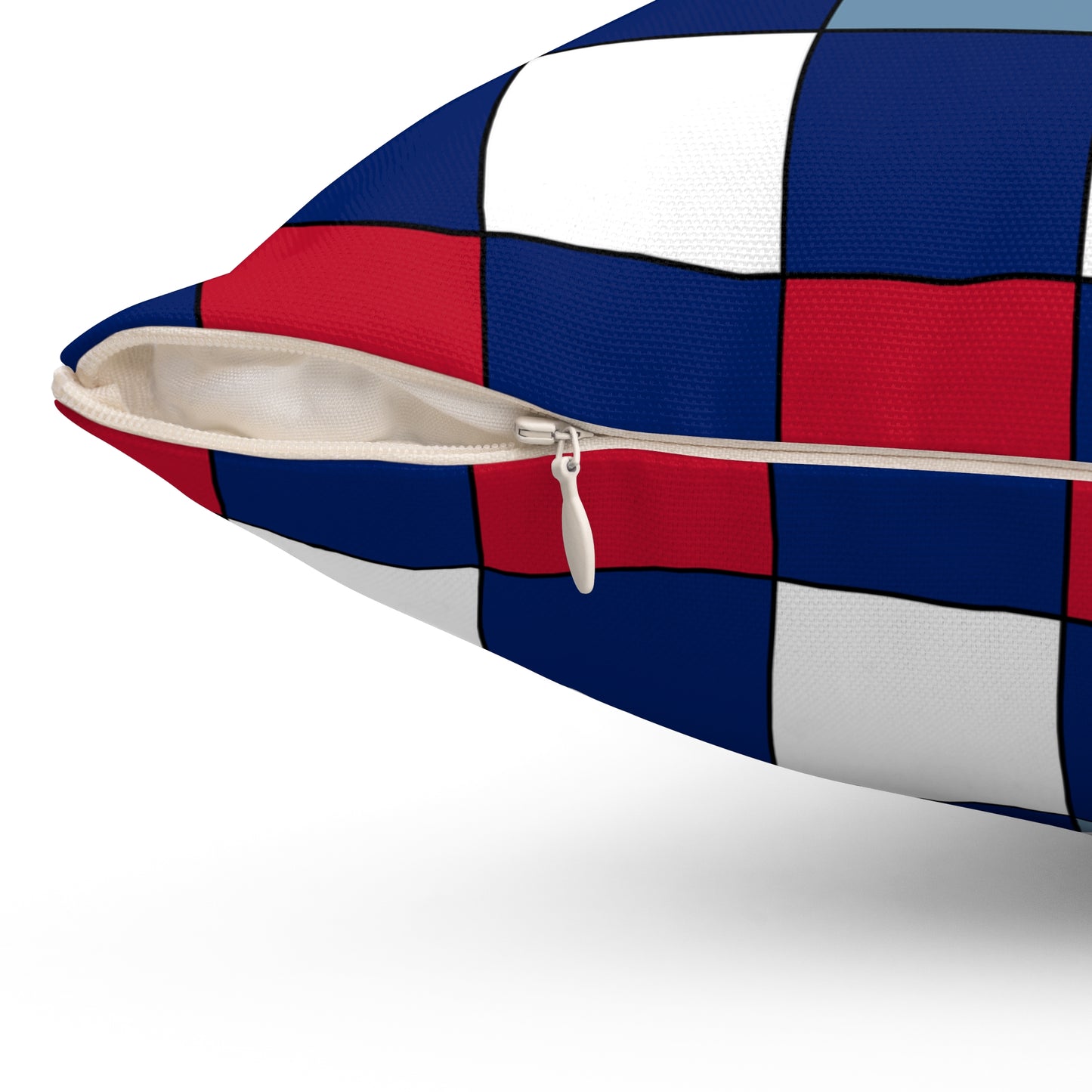 Falkland Islands Retro Check Cushion Pillow