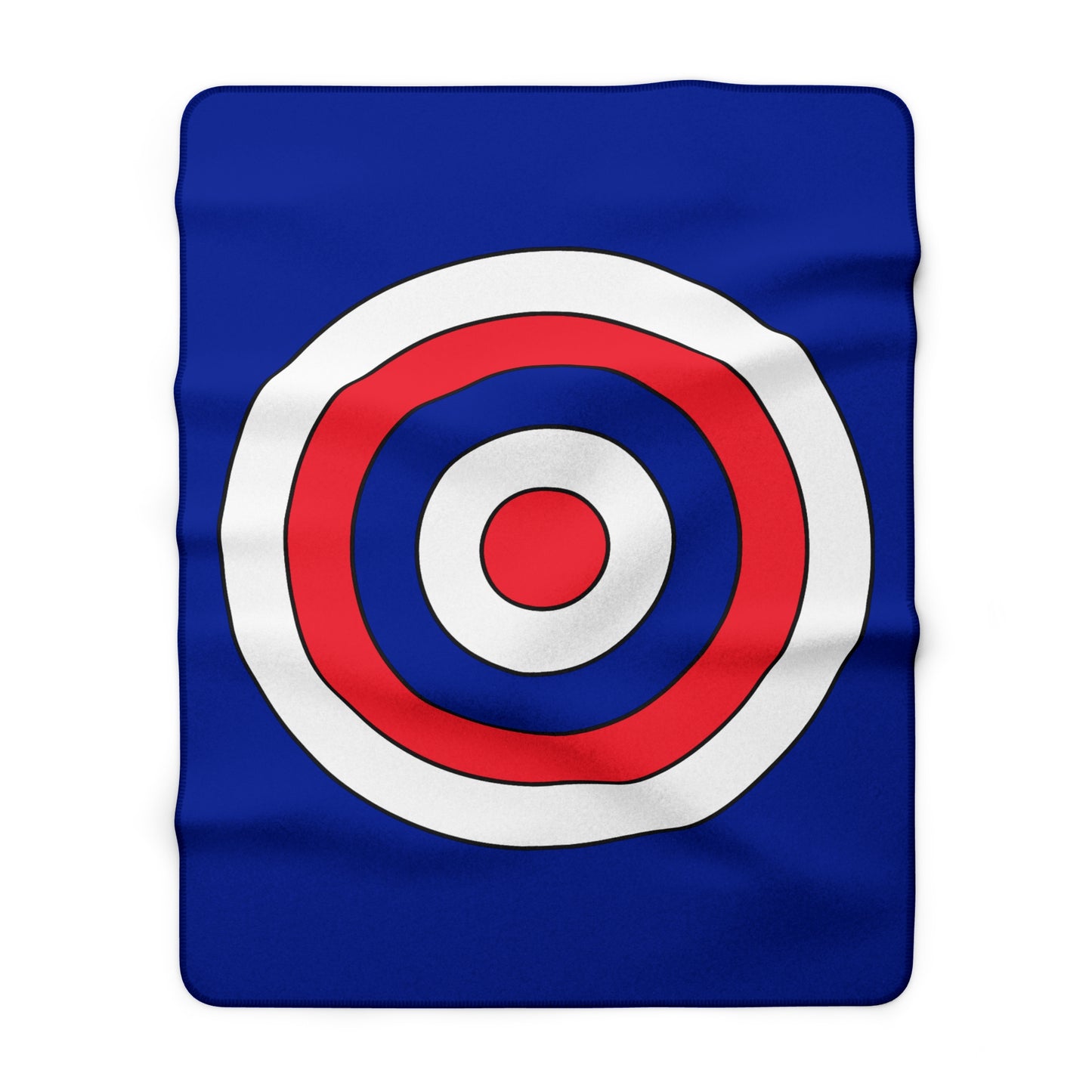 French Southern Territories Retro Target Blanket Throw