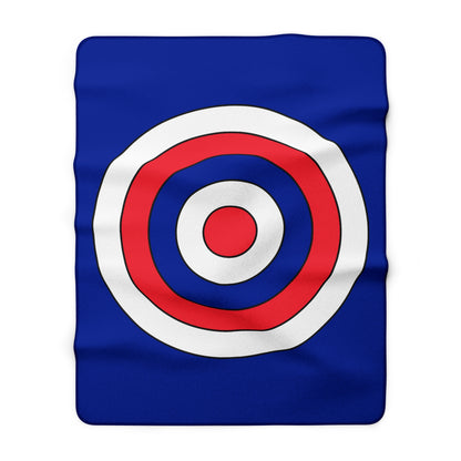 French Southern Territories Retro Target Blanket Throw
