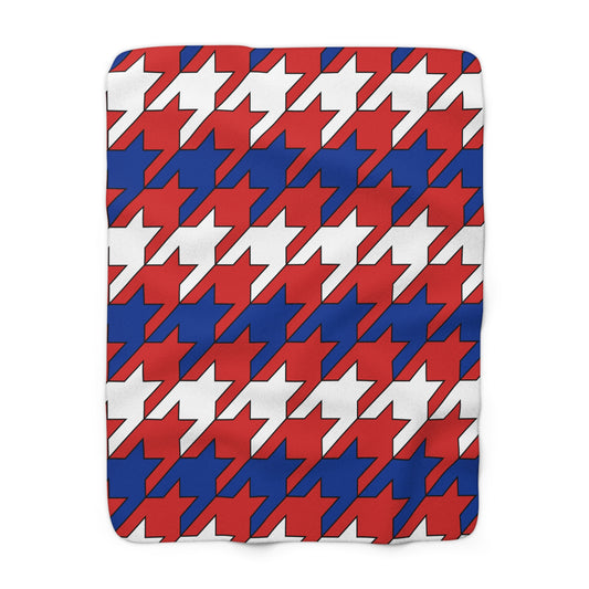 Bouvet Island Retro Houndstooth Blanket Throw