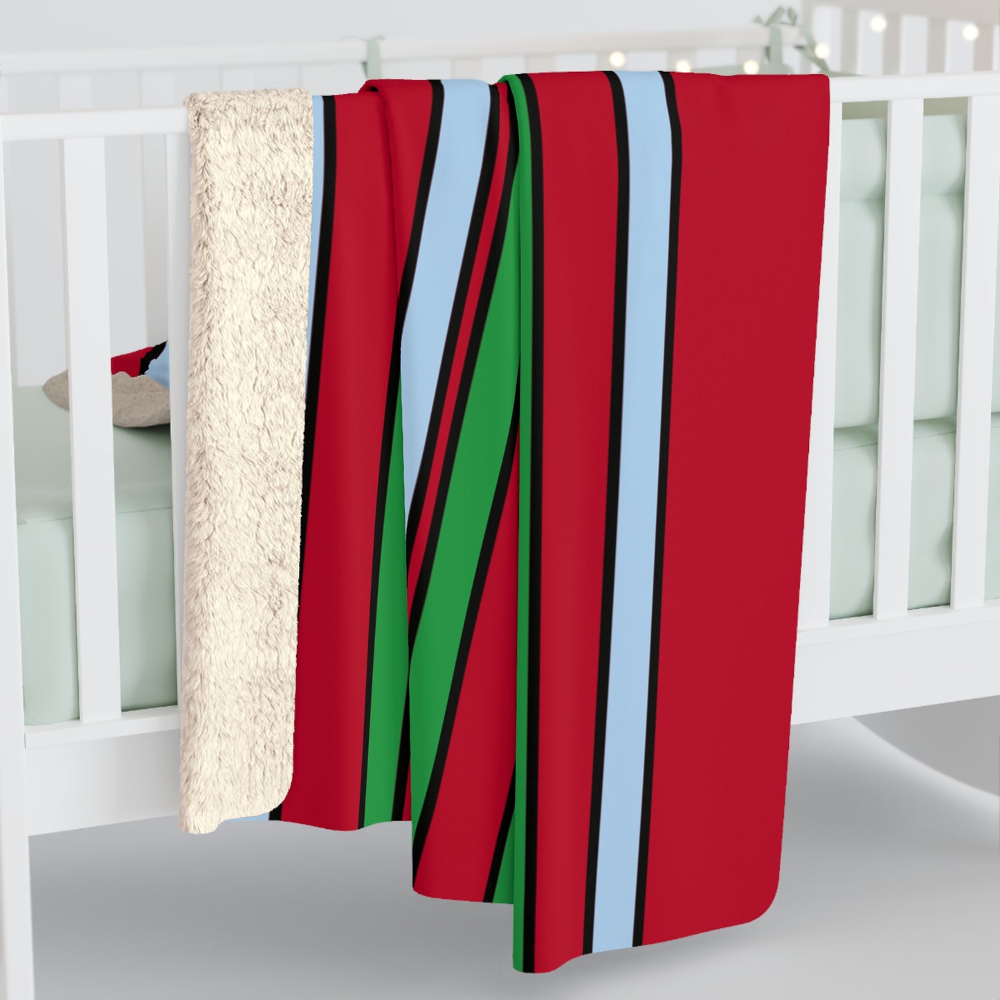 Eritrea Retro Stripes Blanket Throw