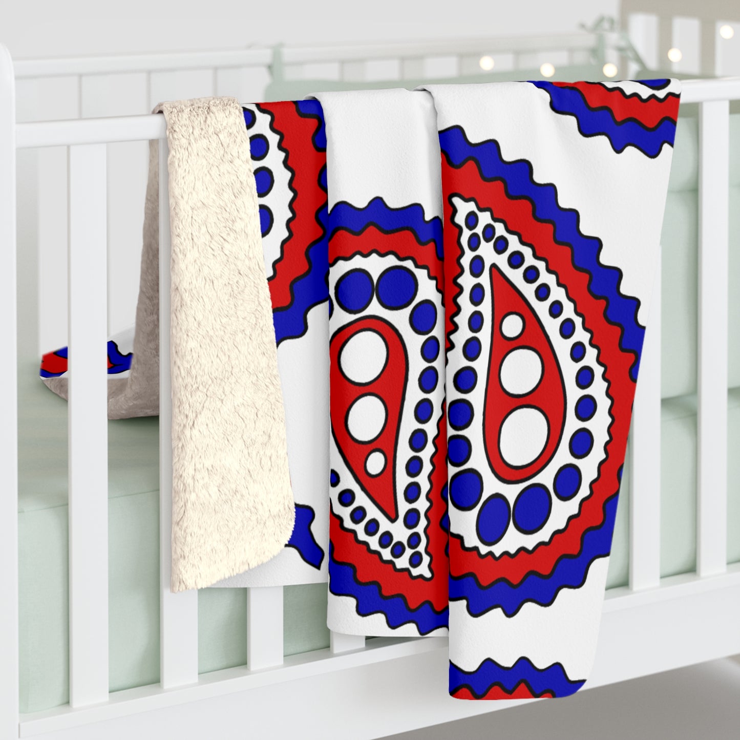 Costa Rica Retro Paisley Blanket Throw
