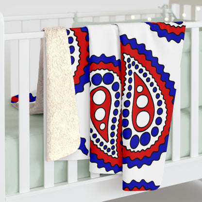Costa Rica Retro Paisley Blanket Throw