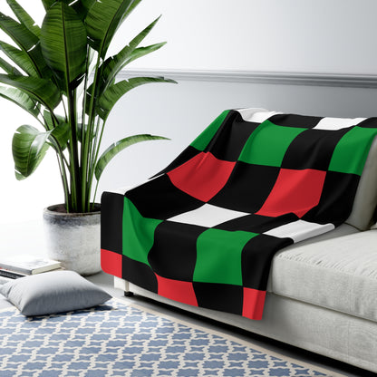 Palestine Retro Check Blanket Throw