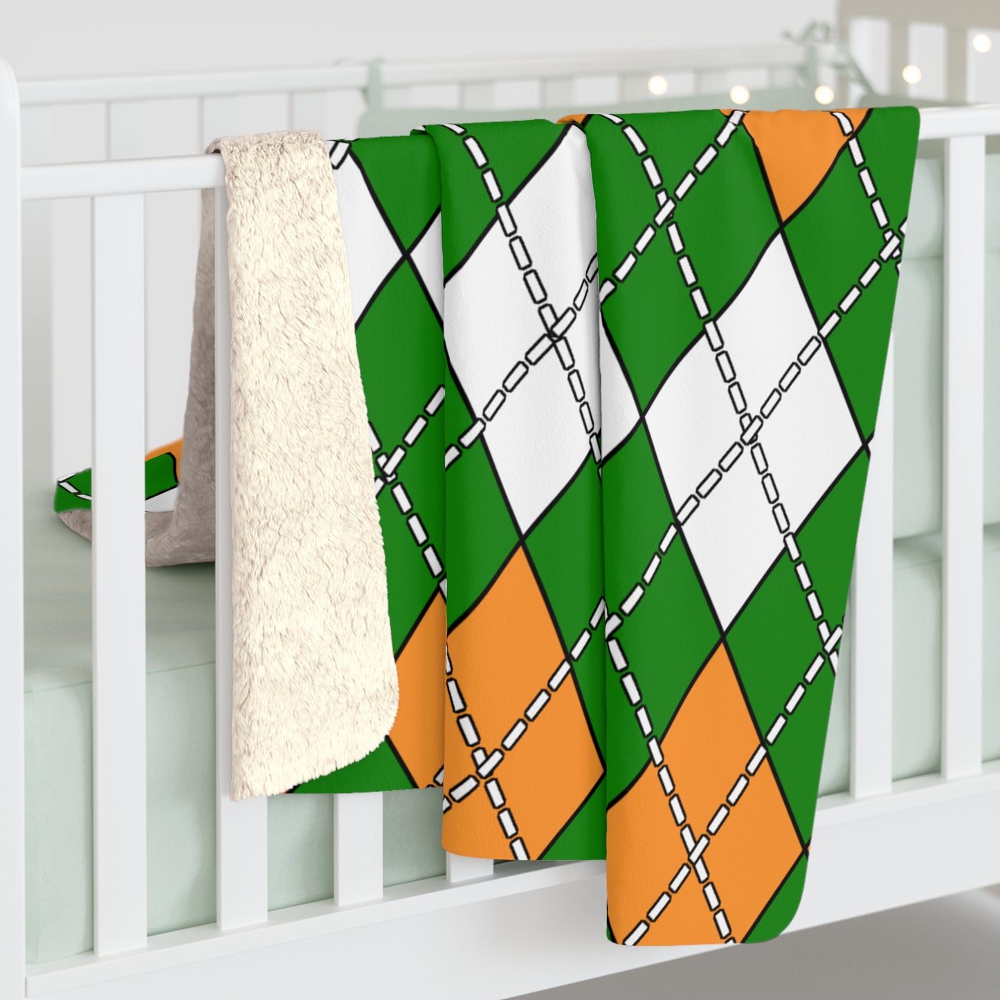 India Retro Argyle Blanket Throw