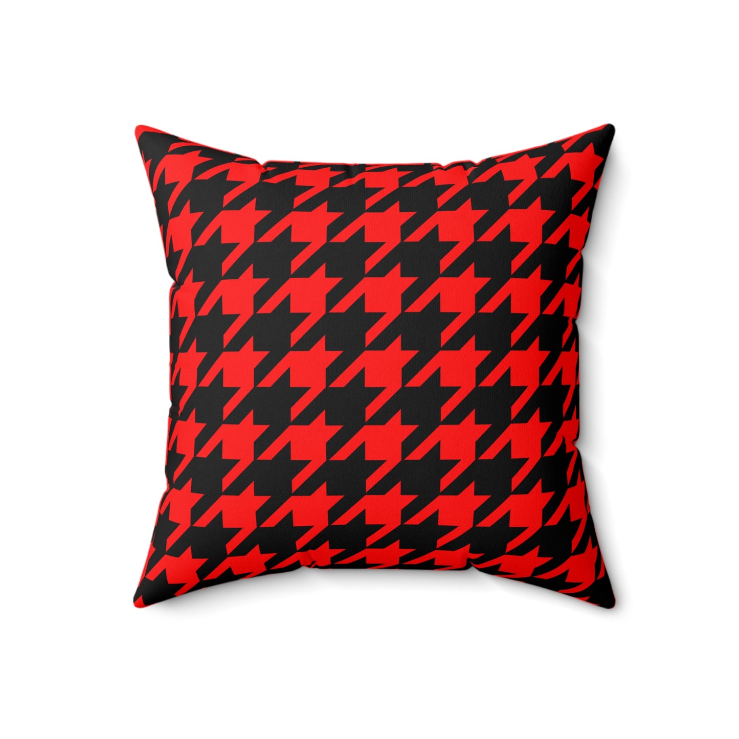 Red, Black Retro Houndstooth Cushion Pillow