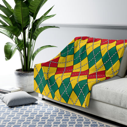 Cameroon Retro Argyle Blanket Throw