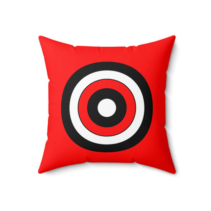 Red, Black, White Retro Target Cushion Pillow
