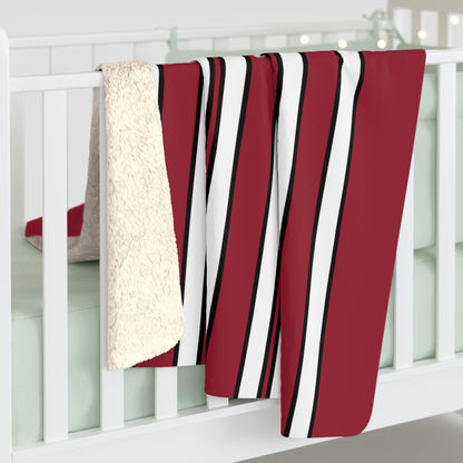 Latvia Retro Stripes Blanket Throw