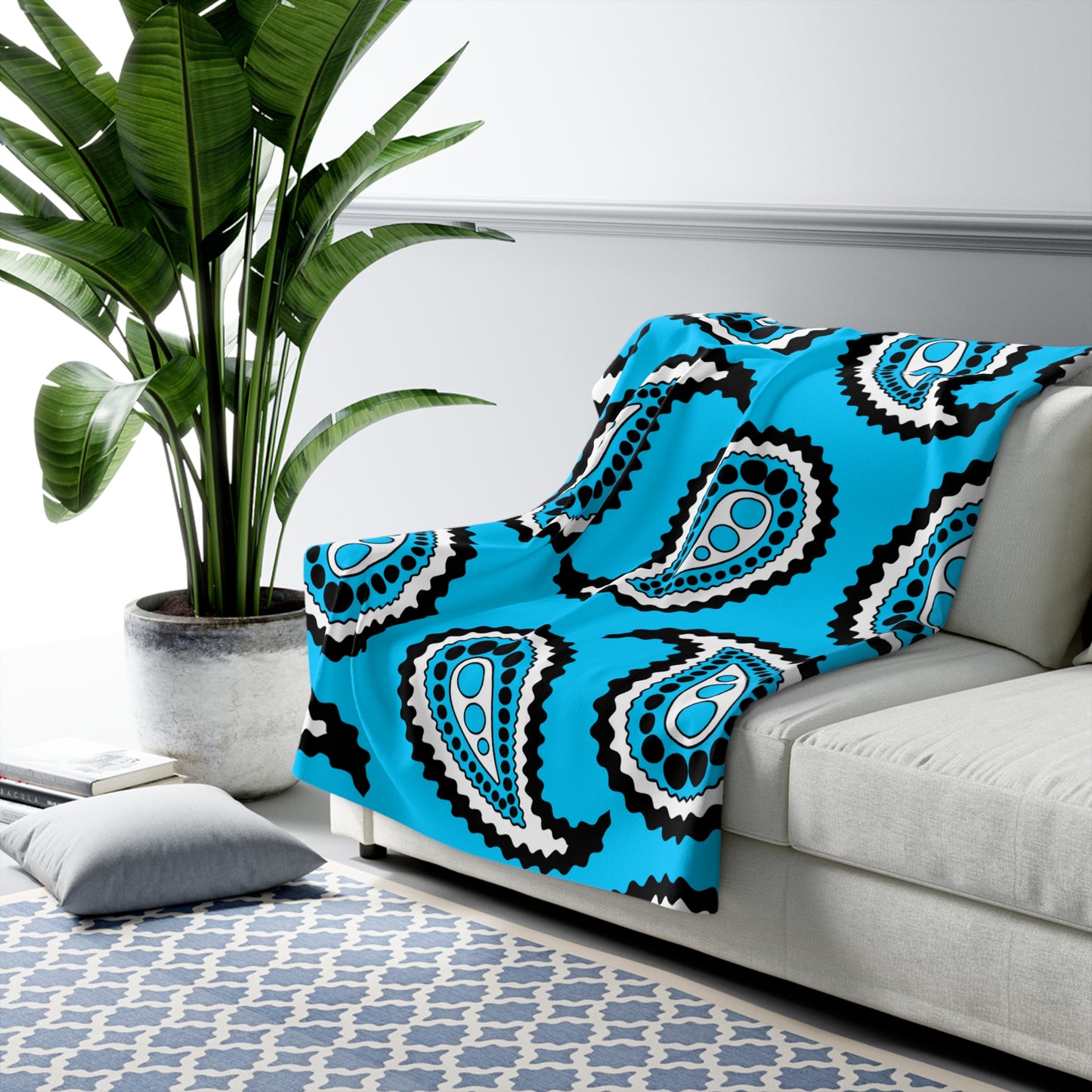 Botswana Retro Paisley Blanket Throw