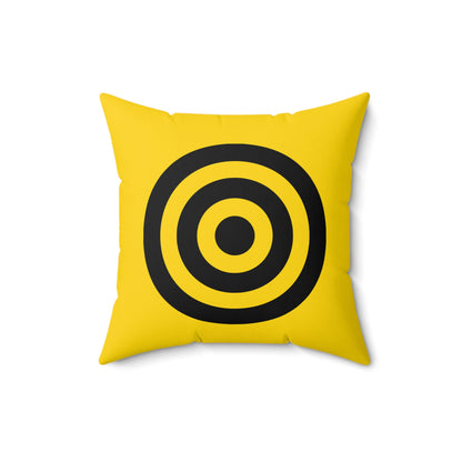 Gold, Black Retro Target Cushion Pillow