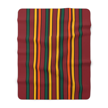 Sri Lanka Retro Stripes Blanket Throw