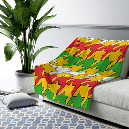 Myanmar Retro Houndstooth Blanket Throw