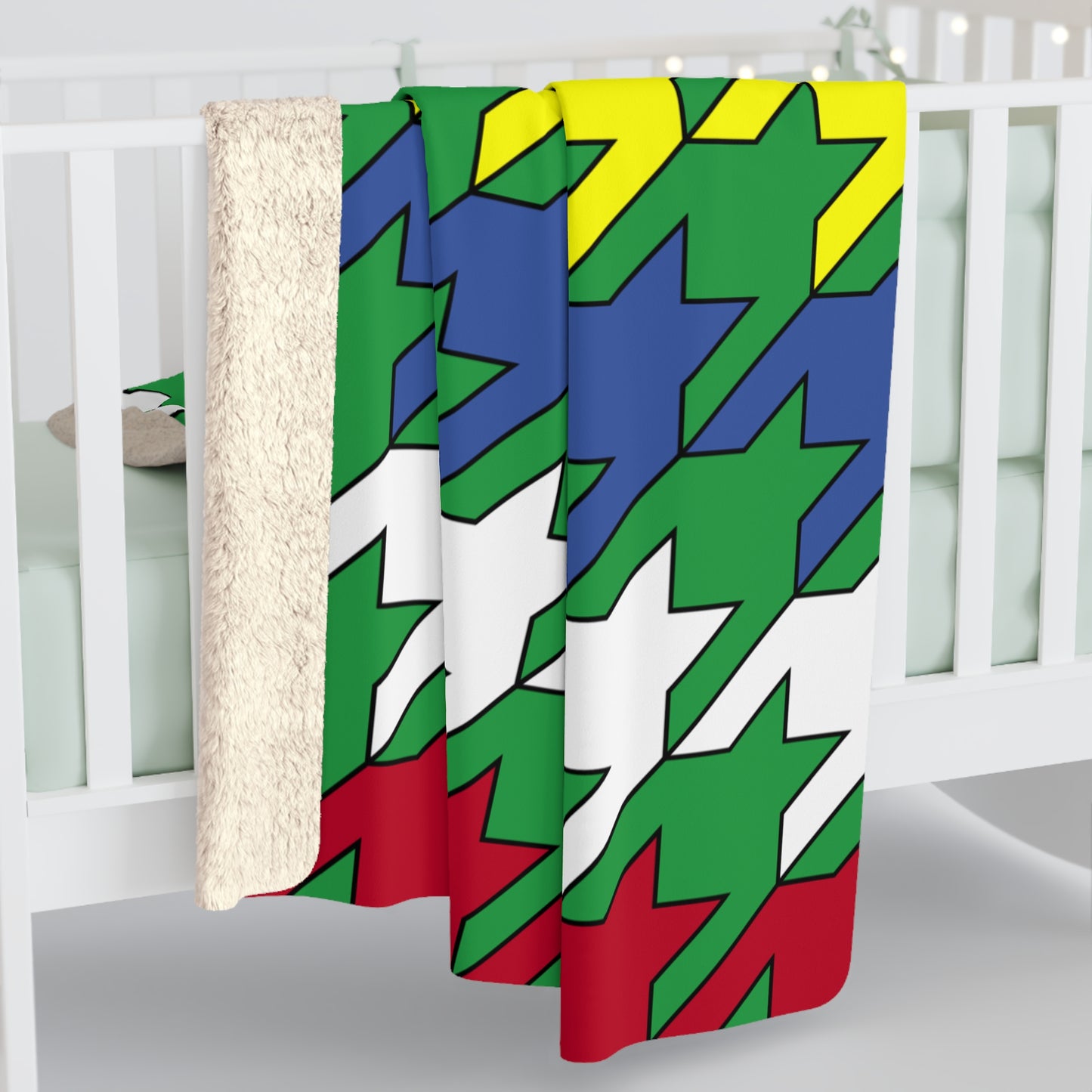 Comoros Retro Houndstooth Blanket Throw
