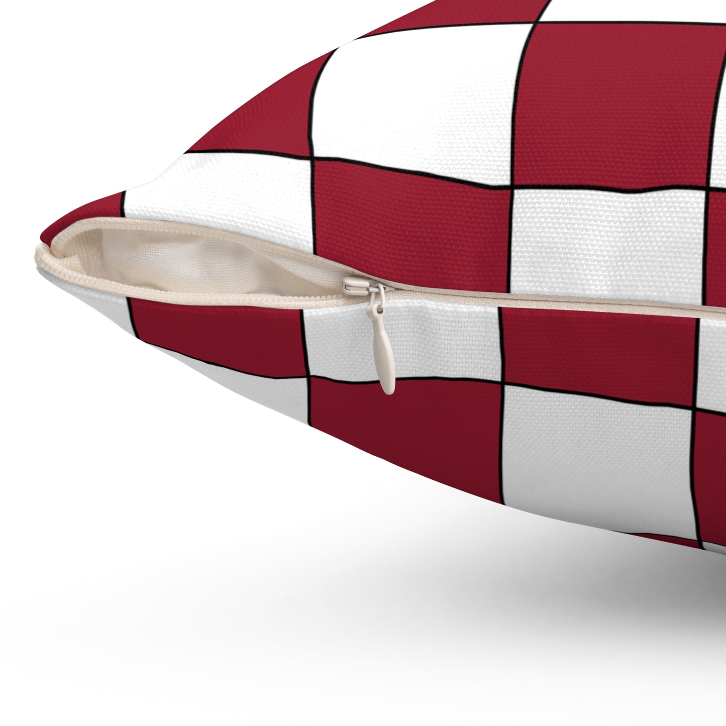 Latvia Retro Check Cushion Pillow