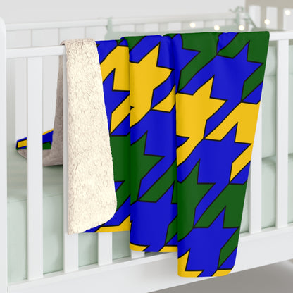 Solomon Islands Retro Houndstooth Blanket Throw