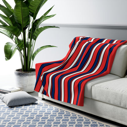 Svalbard And Jan Mayen Retro Stripes Blanket Throw