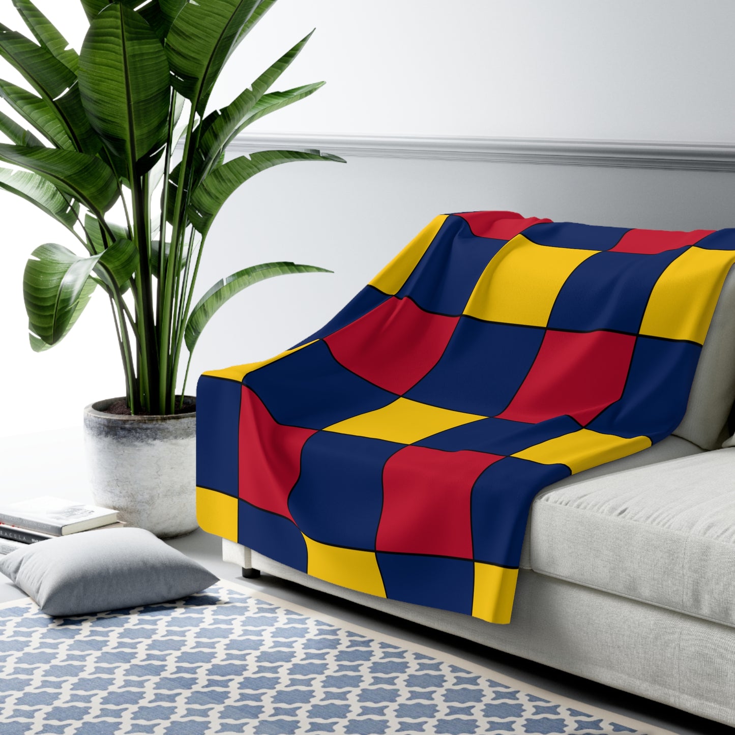 Chad Retro Check Blanket Throw