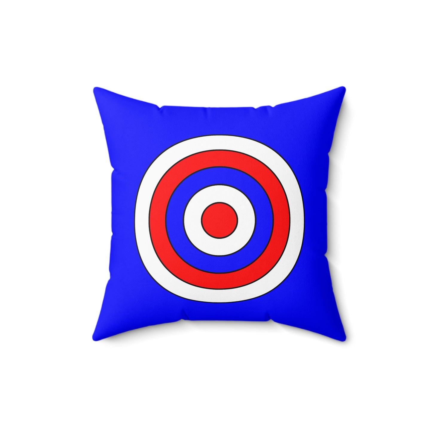Blue, White, Red Retro Target Cushion Pillow