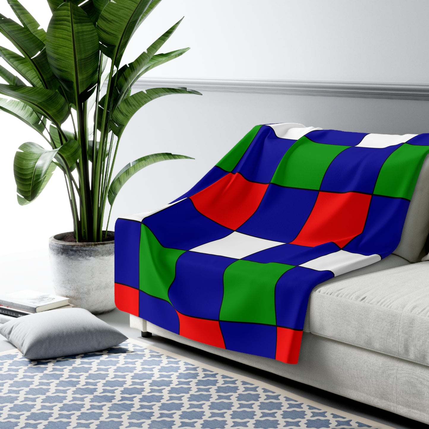 Gambia Retro Check Blanket Throw