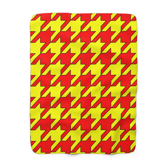Kyrgyzstan Retro Houndstooth Blanket Throw