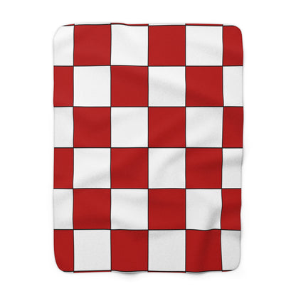 Isle Of Man Retro Check Blanket Throw