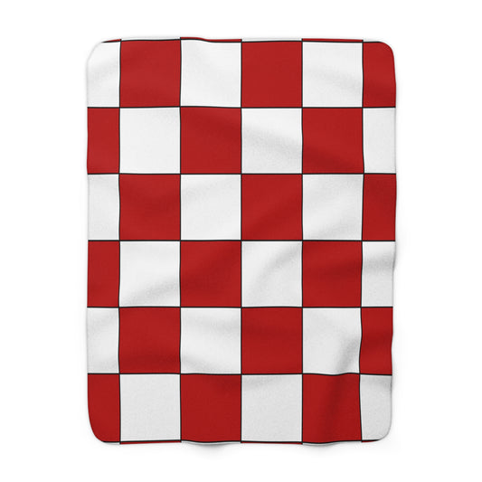 Isle Of Man Retro Check Blanket Throw