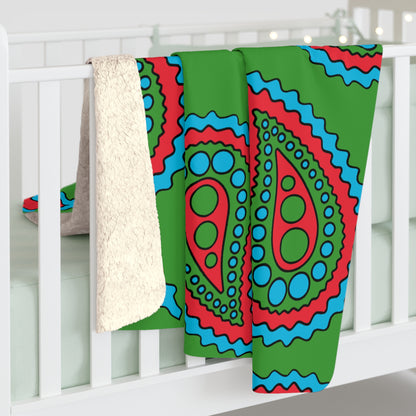 Azerbaijan Retro Paisley Blanket Throw
